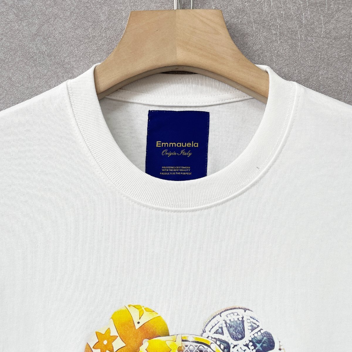 個性・半袖Tシャツ 定価2万◆Emmauela・イタリア・ミラノ発◆米国綿 快適 薄手 モノグラム おしゃれ ベアブリック/Bearbrick XL/50サイズ_画像4