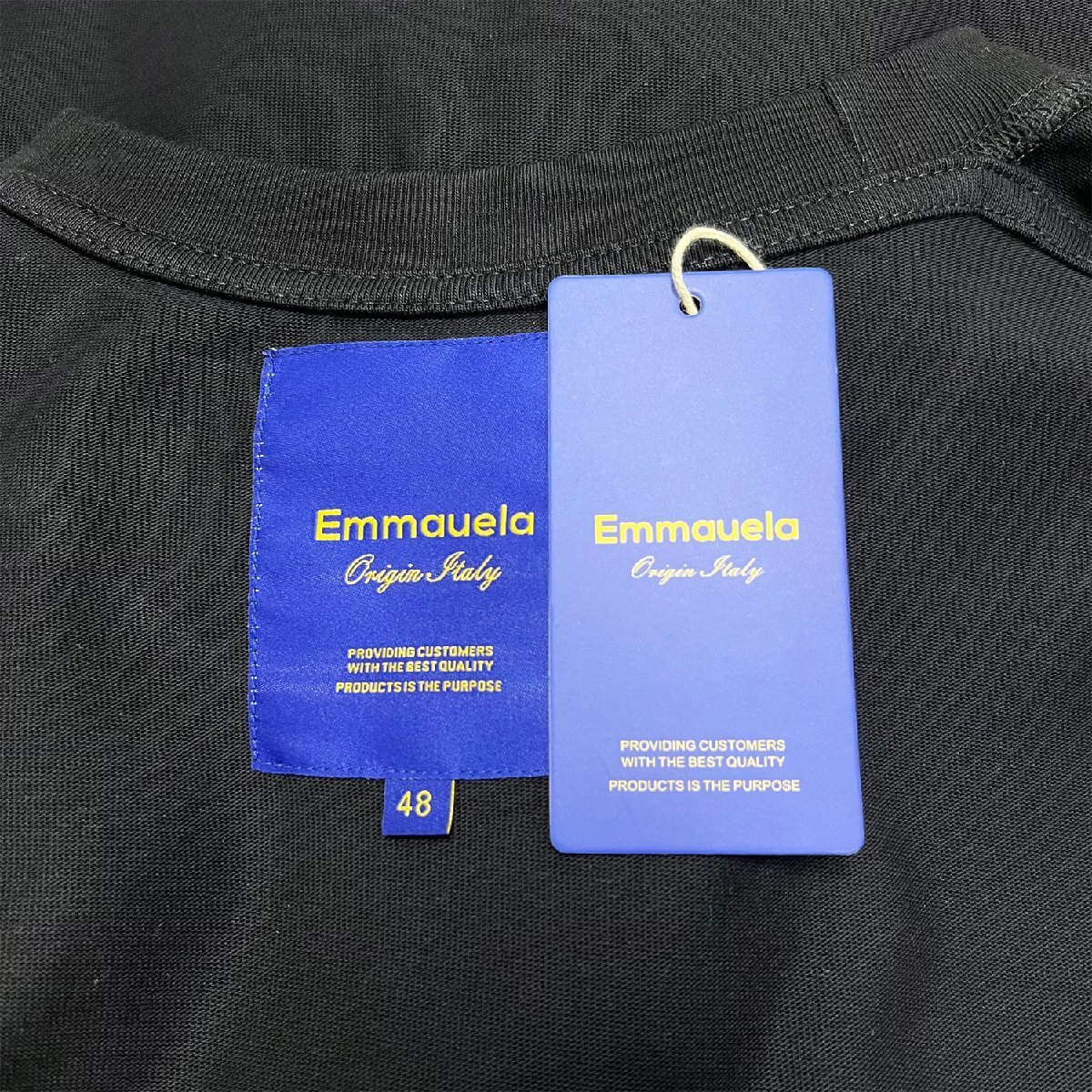 上級・半袖Tシャツ 定価2万◆Emmauela・イタリア・ミラノ発◆定番 快適 通気 吸汗 クマ ロゴ 可愛い スウェット カットソー 日常 L/48_画像10