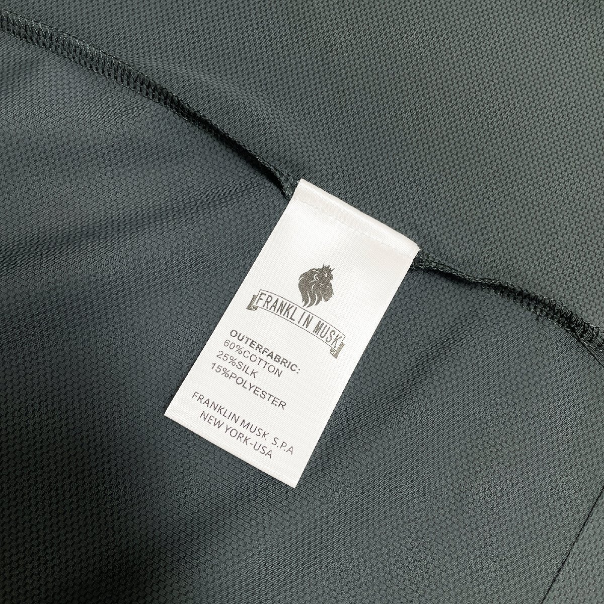 高級 定価3万 FRANKLIN MUSK・アメリカ・ニューヨーク発 半袖ポロシャツ 高品質シルク混 通気性 速乾 接触冷感 おしゃれ ビジネス サイズ1_画像10