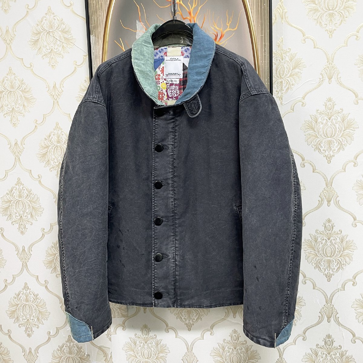 限定 参考定価44万 VISVIM 2023ss PURSER DECK JKT 天然染料 ダメージ加工 ヴィンテージ加工 ジャケット 0123105013023 中村ヒロキ サイズ3_画像10