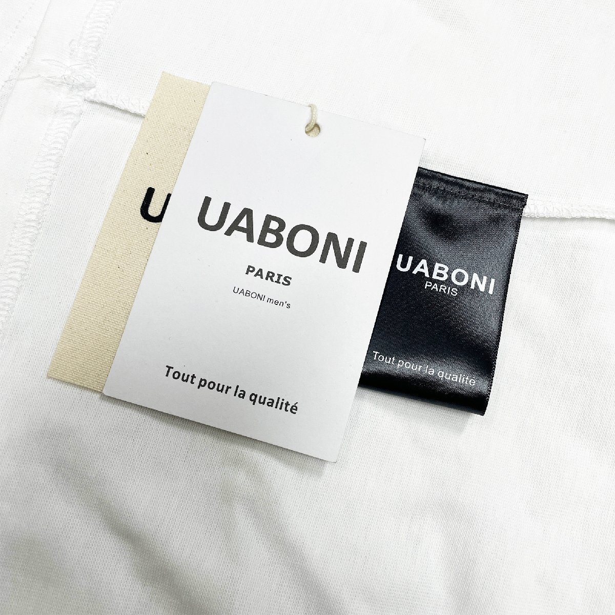 定番EU製＆定価2万◆UABONI*Paris*半袖Tシャツ*ユアボニ*パリ発◆上質 快適 通気 サンタクロース 遊び心 カットソー スウェット 夏 L/48_画像9