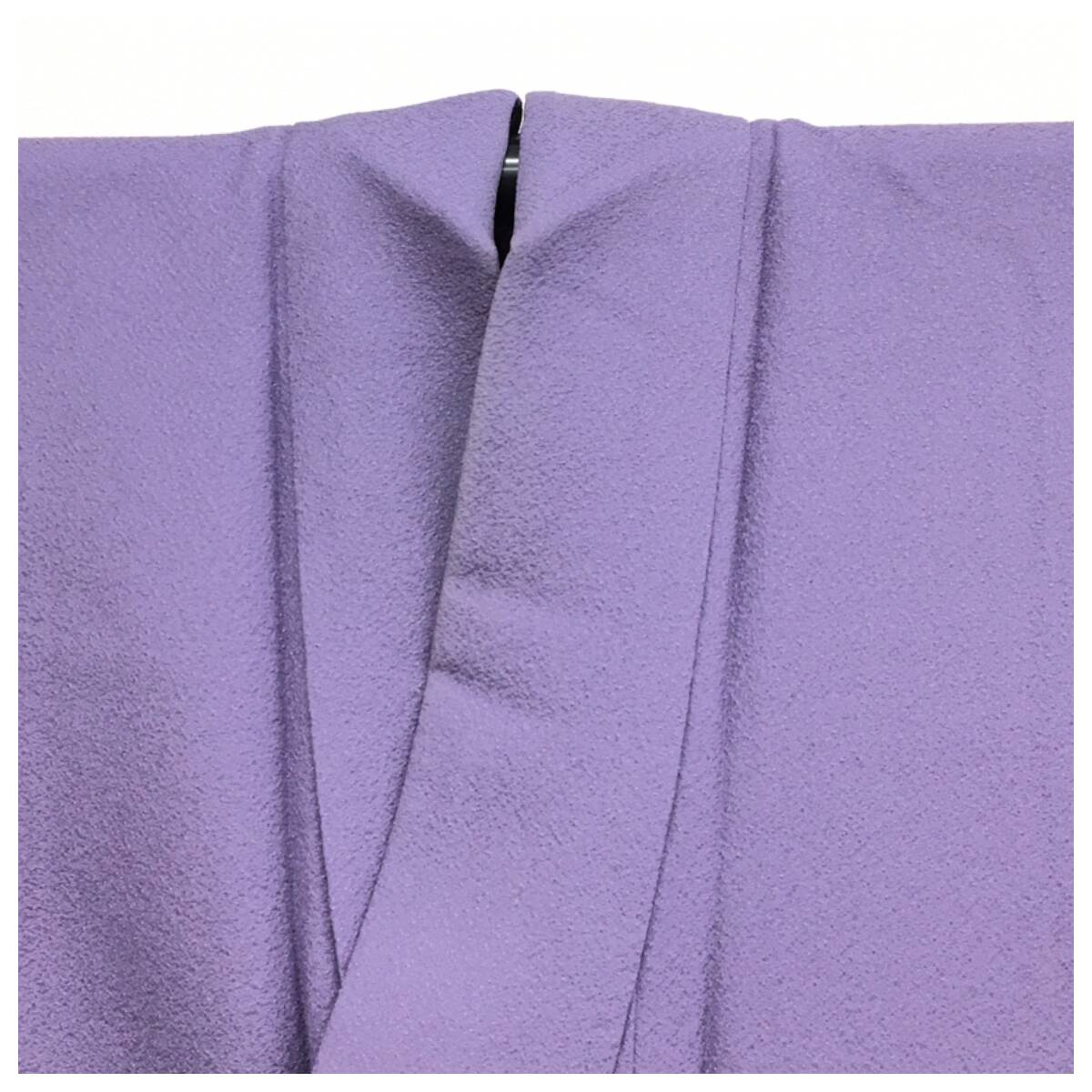 正絹　色無地　紫　単衣仕立て　シンプル　一つ紋入り　裄66　身丈161　_画像3