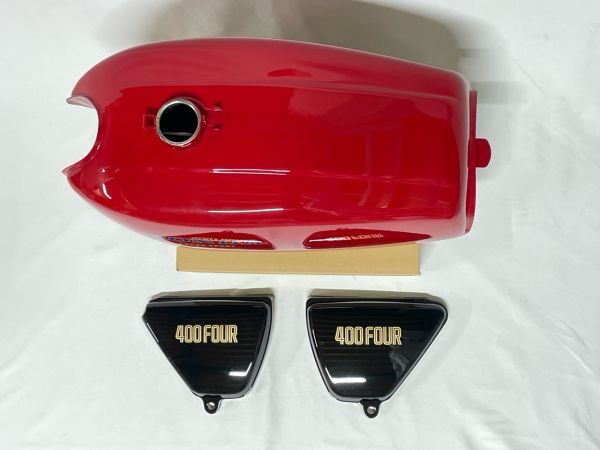 1112B02 Honda CB400F exterior set red / black li Pro goods tanker * side cover domestic 398cc 408cc abroad 408cc common 