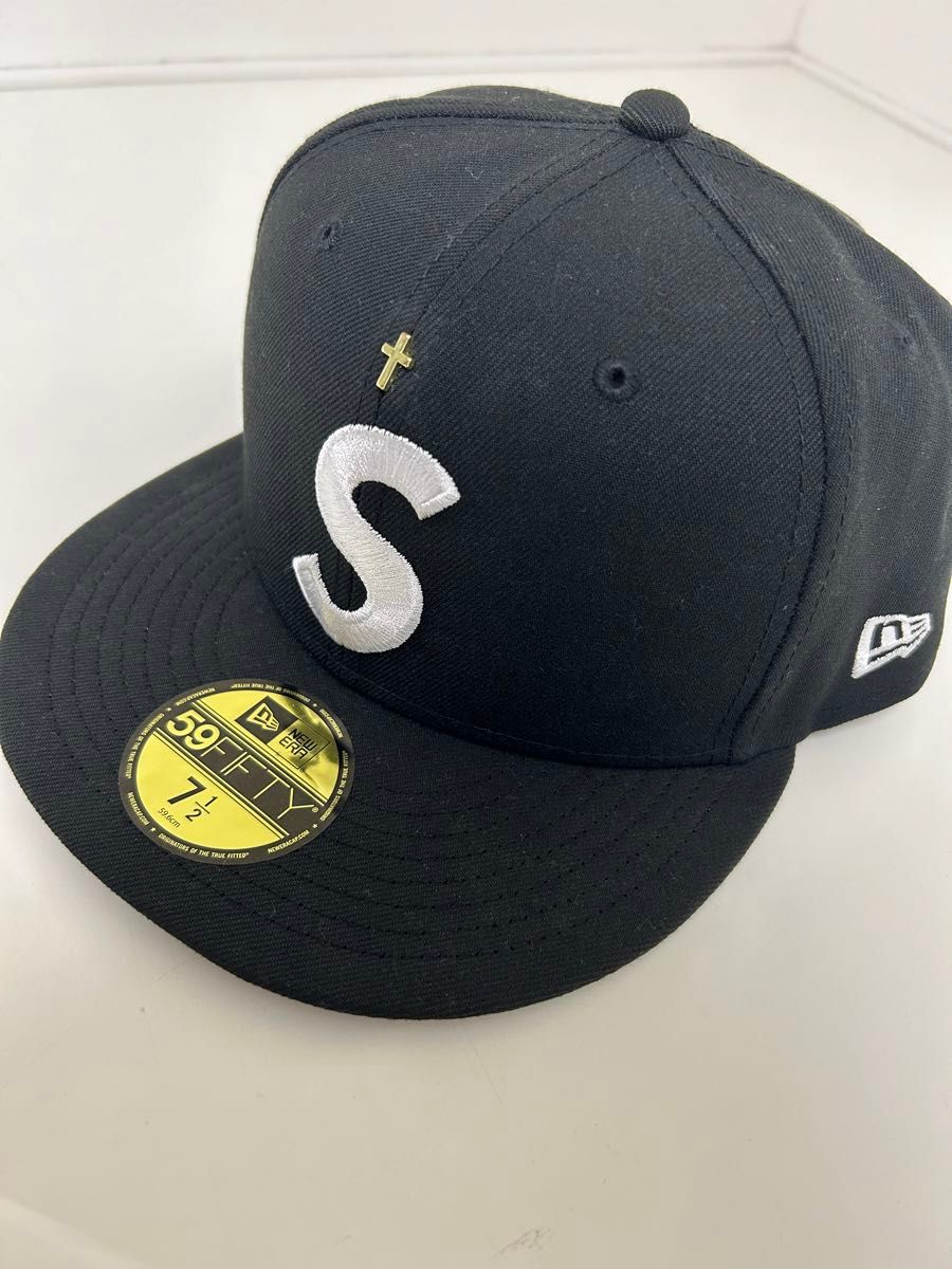 2024SS Supreme / シュプリーム　Gold Cross S LogoBlack 7 1/2 キャップ　帽子　美品　