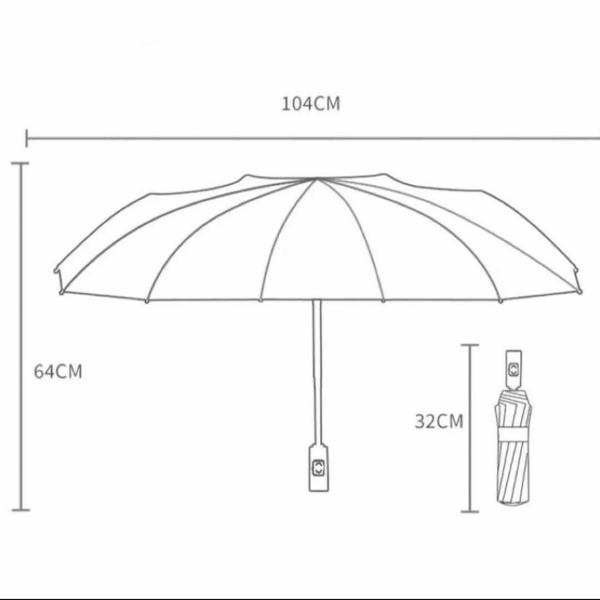 【レッド】12本骨 折りたたみ傘 雨＆日傘兼用 ワンタッチ自動開閉式　赤　新品　雨天兼用　 男女兼用 ボルドー_画像8