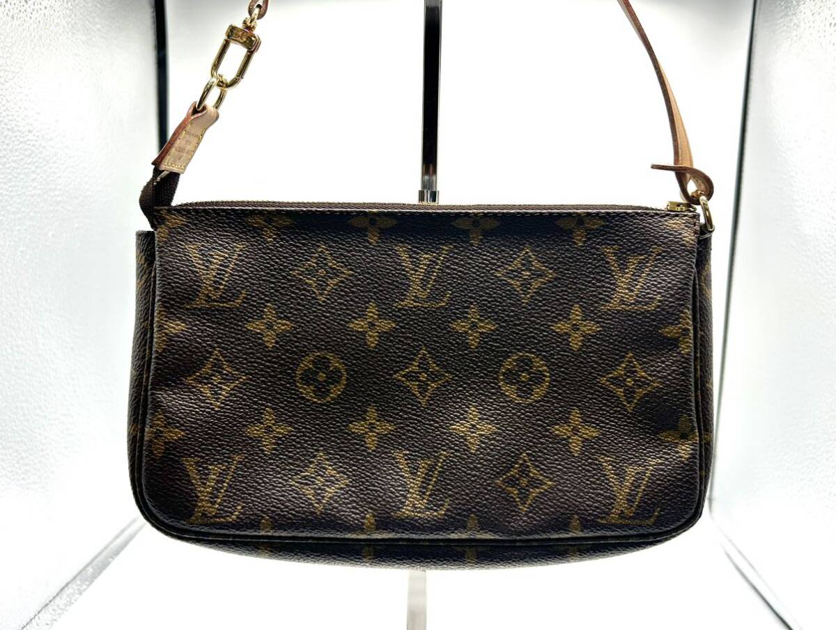 美品 LOUIS VUITTON ルイヴィトン M51980 モノグラム ポシェット アクセソワール アクセサリーポーチ ハンドバッグ_画像1