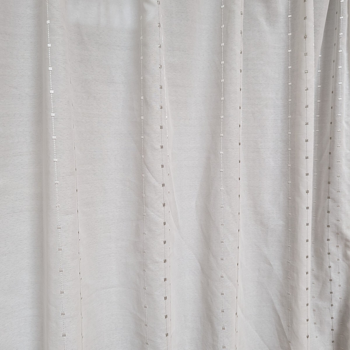 レースカーテン 幅100cm×丈140cm×２枚 カーテン ニトリ Nitori 白の画像2