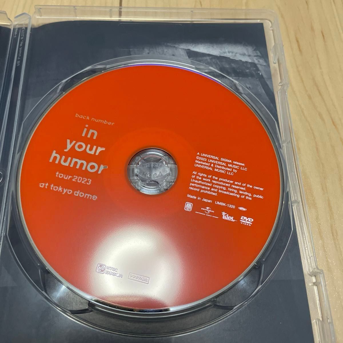 通常盤 back number DVD/in your humor tour 2023 at 東京ドーム 