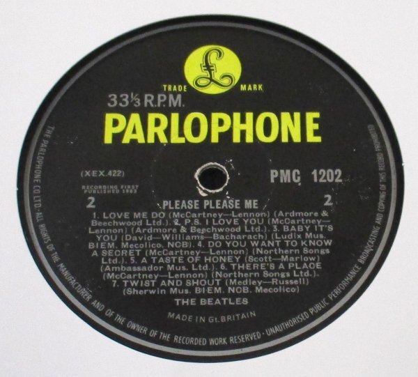 ☆彡 英國盤 The Beatles / Please Please Me [ UK '63 mono Parlophone PMC 1202 MAT 1 / 1 ] Ernest J. Day & Co. Ltd. London_画像4
