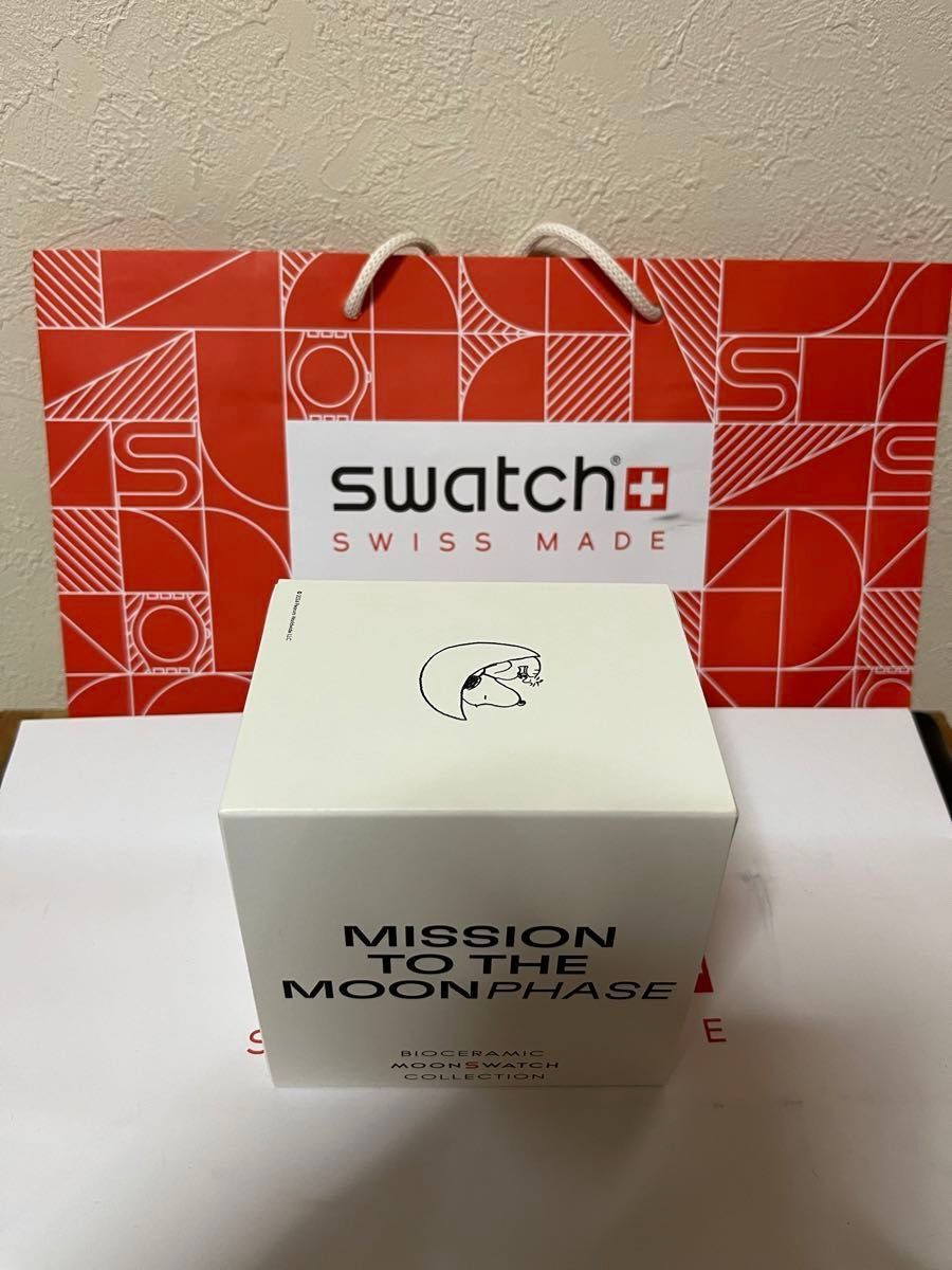 新品 保証書国内正規 Snoopy x OMEGA x Swatch MoonSwatch White  白