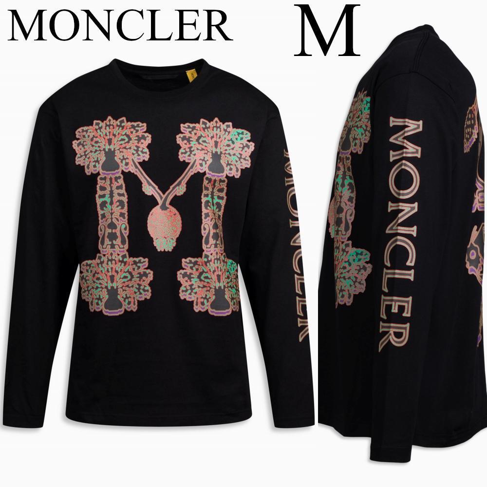 モンクレール 1952 ロンT　黒　M　新品　本物　正規品　MONCLER 長袖 Tシャツ　ロゴ 　T-SHIRT LS HERALDIC