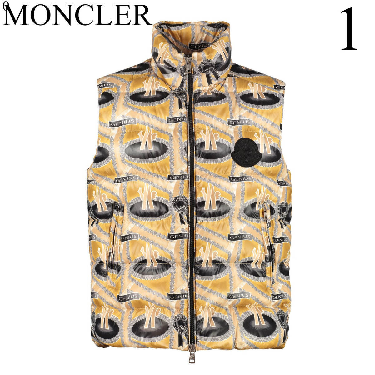 MONCLER GENIUS 1952 ダウンベスト　ゴールド　柄　2　定価17万円　モンクレール　ジーニアス　PARKER GILET 新品　正規品　本物_画像1