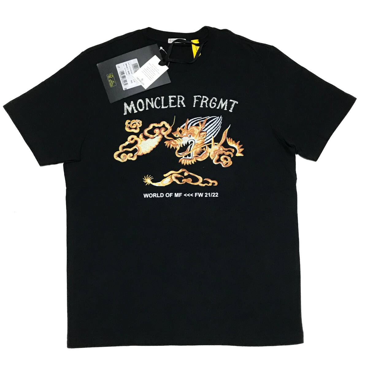 MONCLER FRAGMENT ドラゴン Tシャツ 黒 Sサイズ 新品　定価42500円　モンクレール ジーニアス フラグメント FRGMT ロゴ HF スカジャン_画像2
