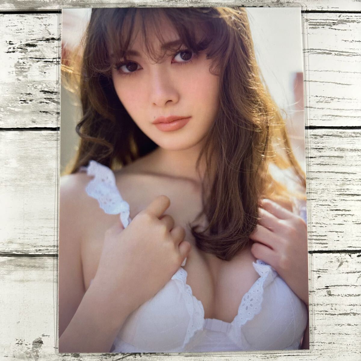 [ высокое качество ламинирование отделка ][ белый камень лен . Nogizaka 46 ] журнал вырезки 9P B5 плёнка купальный костюм bikini model актер женщина super 
