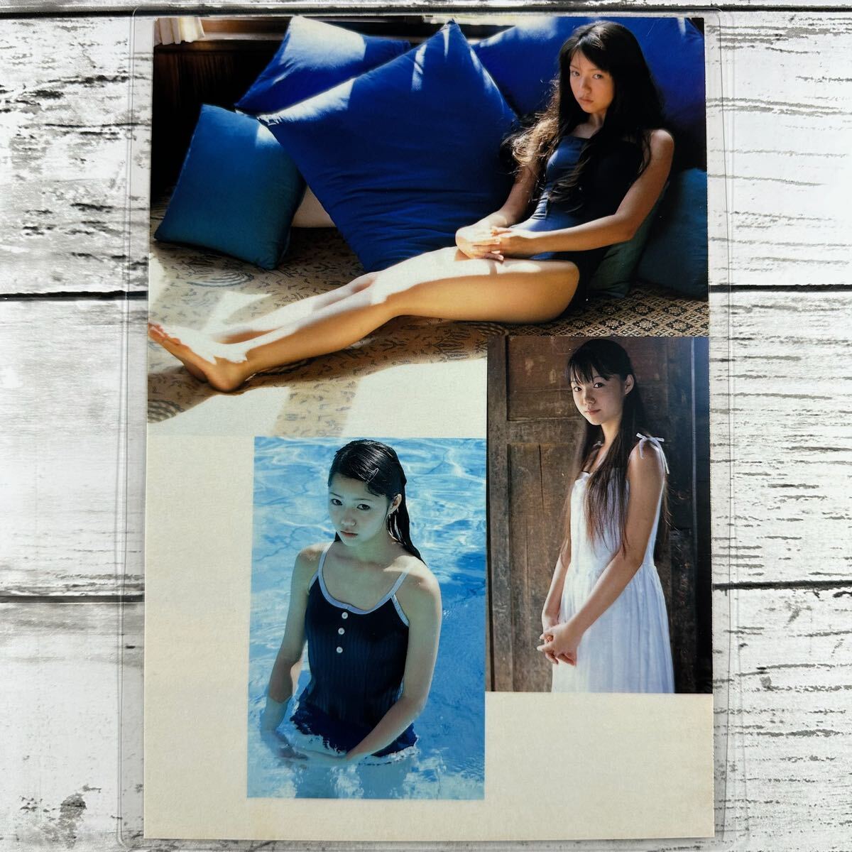 [高品質ラミネート処理][ 宮崎あおい ] プレイボーイ 2001年11号 雑誌 切り抜き 5P B5フィルム 水着 グラビア アイドル 芸能人 女優の画像3