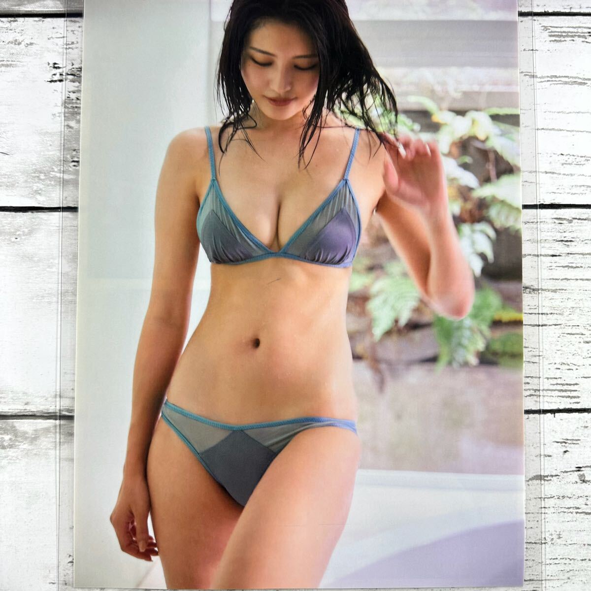 [ высокое качество ламинирование отделка ][...] журнал вырезки 9P B5 плёнка купальный костюм bikini model актер женщина super 