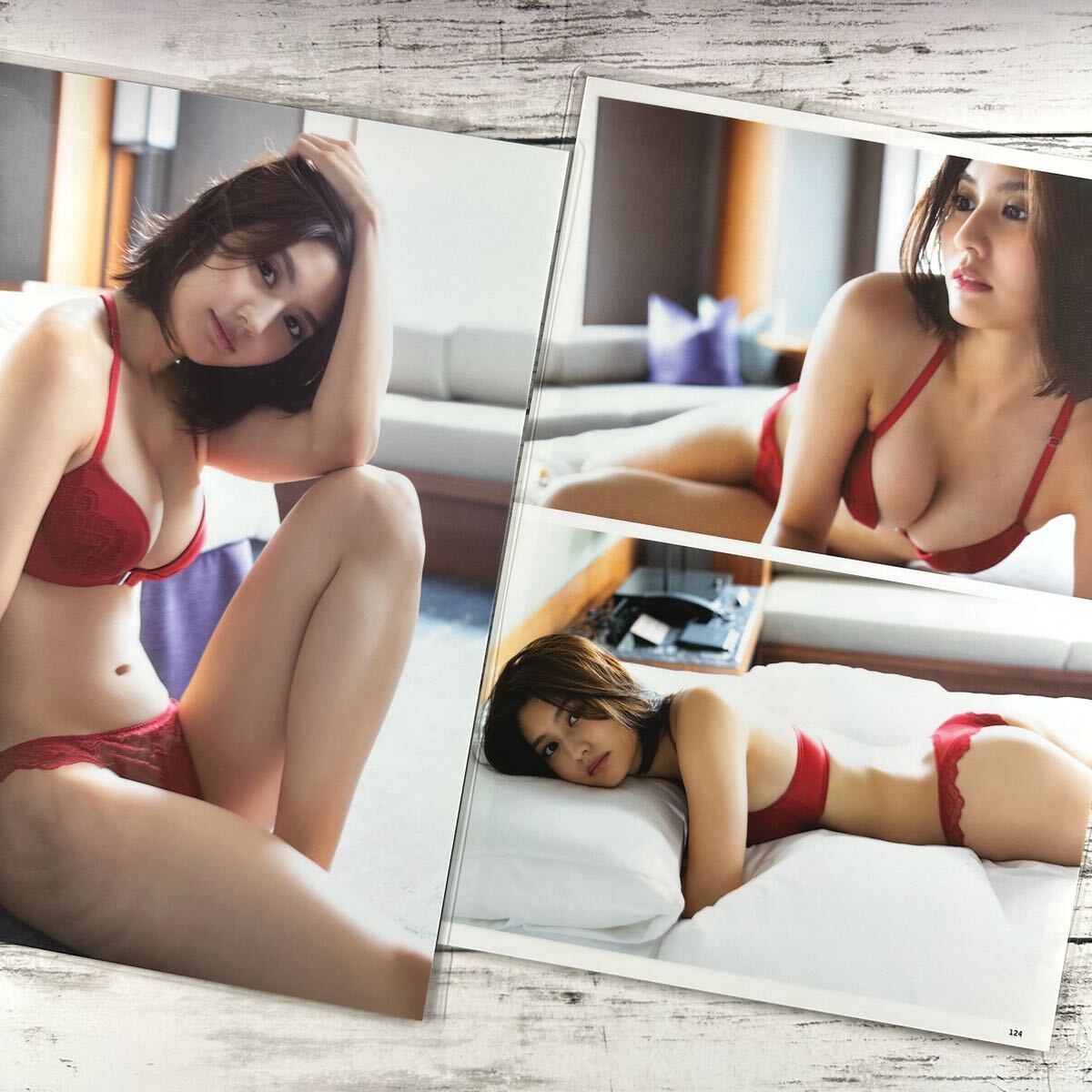 [ высокое качество ламинирование отделка ][...] журнал вырезки 11P A4 плёнка купальный костюм bikini model актер женщина super 