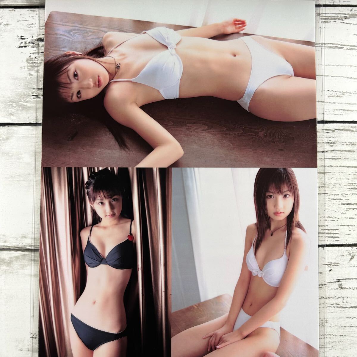 [ высокое качество ламинирование отделка ][ Ogura Yuuko ] Scola 2004 год 2 месяц номер журнал вырезки 7P A4 плёнка купальный костюм bikini model актер женщина super 