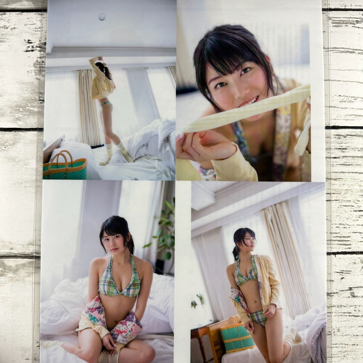 [高品質ラミネート処理][ 横山由依 AKB48 ] ENTAME 2014年7月 雑誌 切り抜き 6P A4フィルム 水着 グラビア アイドル 芸能人 女優_画像4