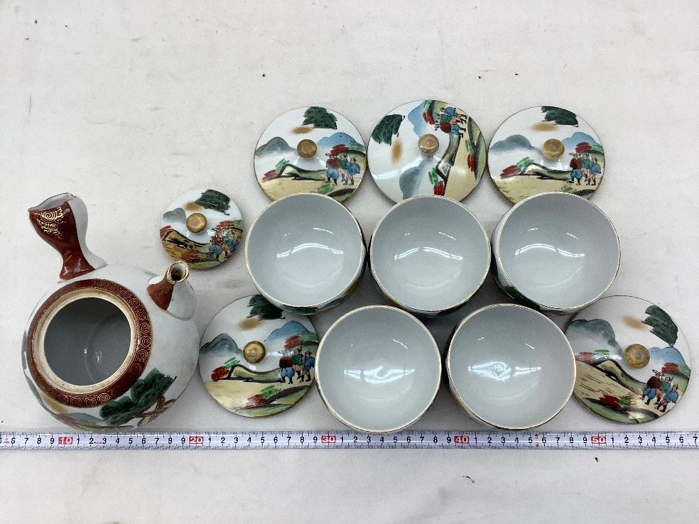  Kutani суммировать / чайная посуда / заварной чайник / кружка / посуда для сакэ / cup & блюдце / керамика б/у товар ACB