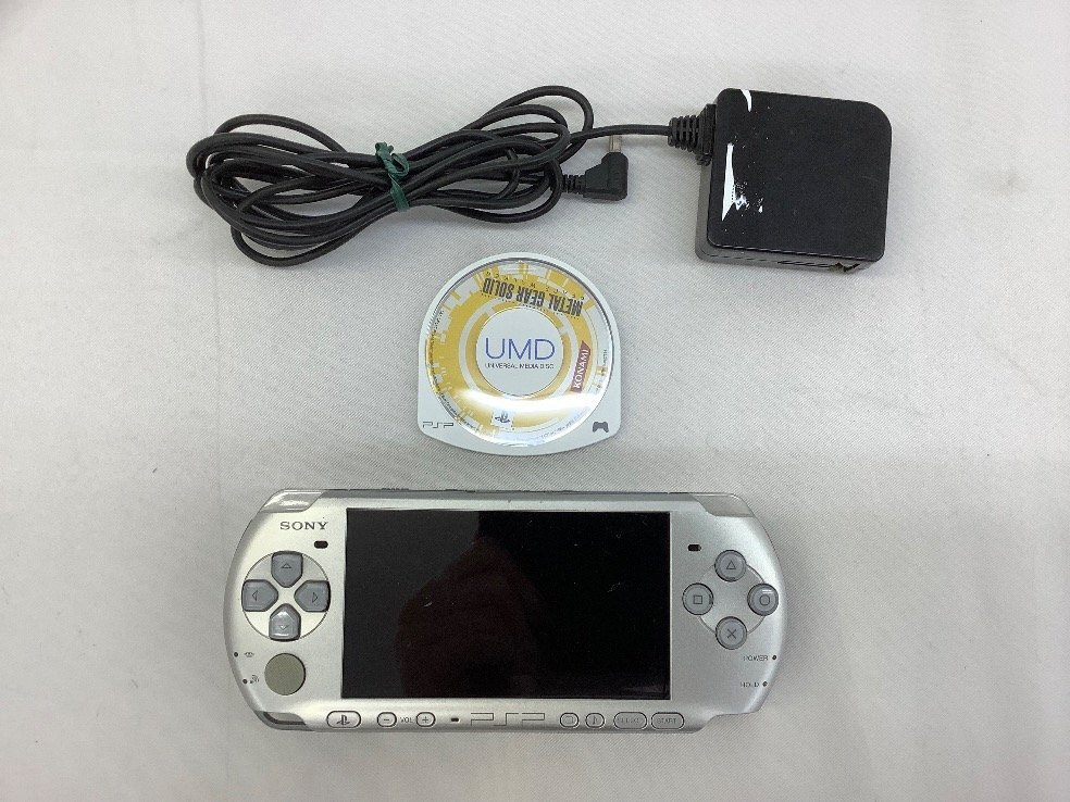 SONY PSP PSP-3000 起動後画面フリーズ/バッテリー欠品 付属充電器接触不良 ジャンク品 ACB_画像4