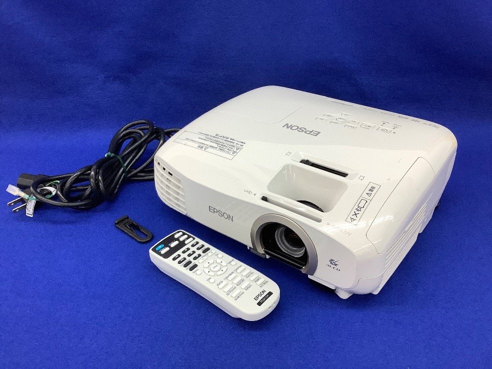 EPSON LCDプロジェクター/ホワイト/リモコン付 EH-TW5200 通電・点灯確認済 中古品 ACB_画像1