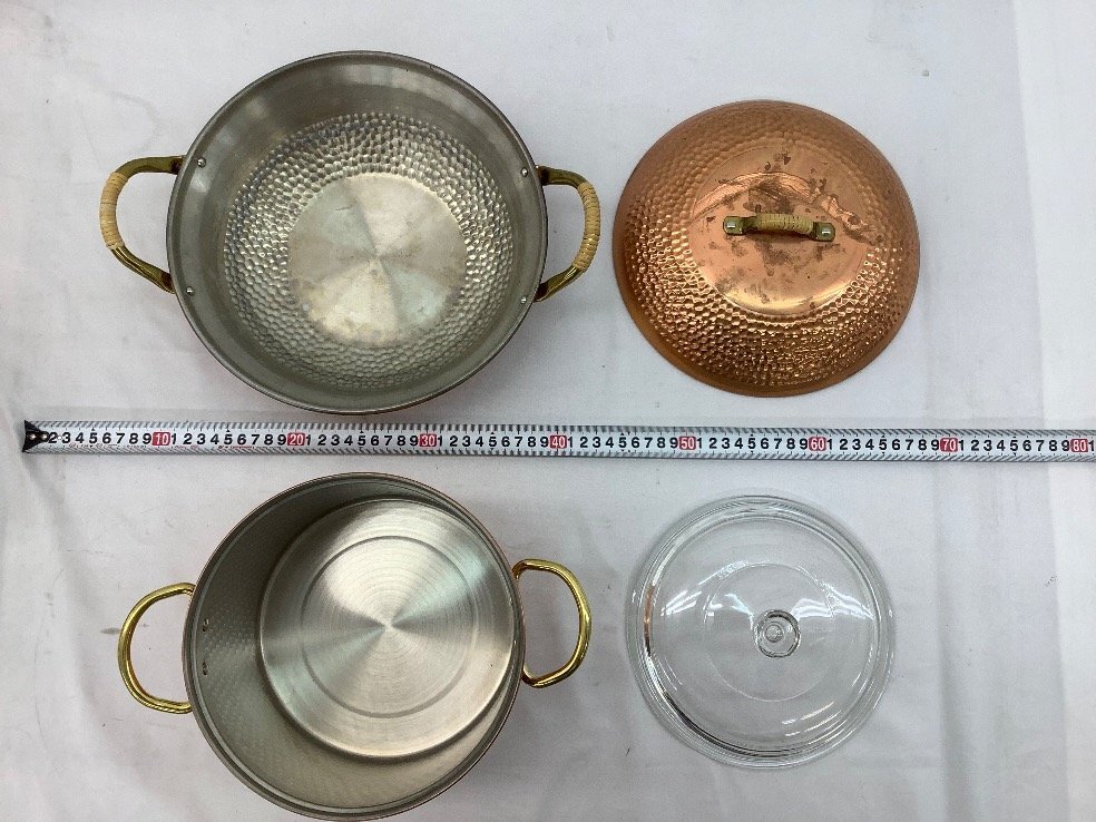 RITZ(litsu) another copper saucepan / two-handled pot /. saucepan secondhand goods ACB