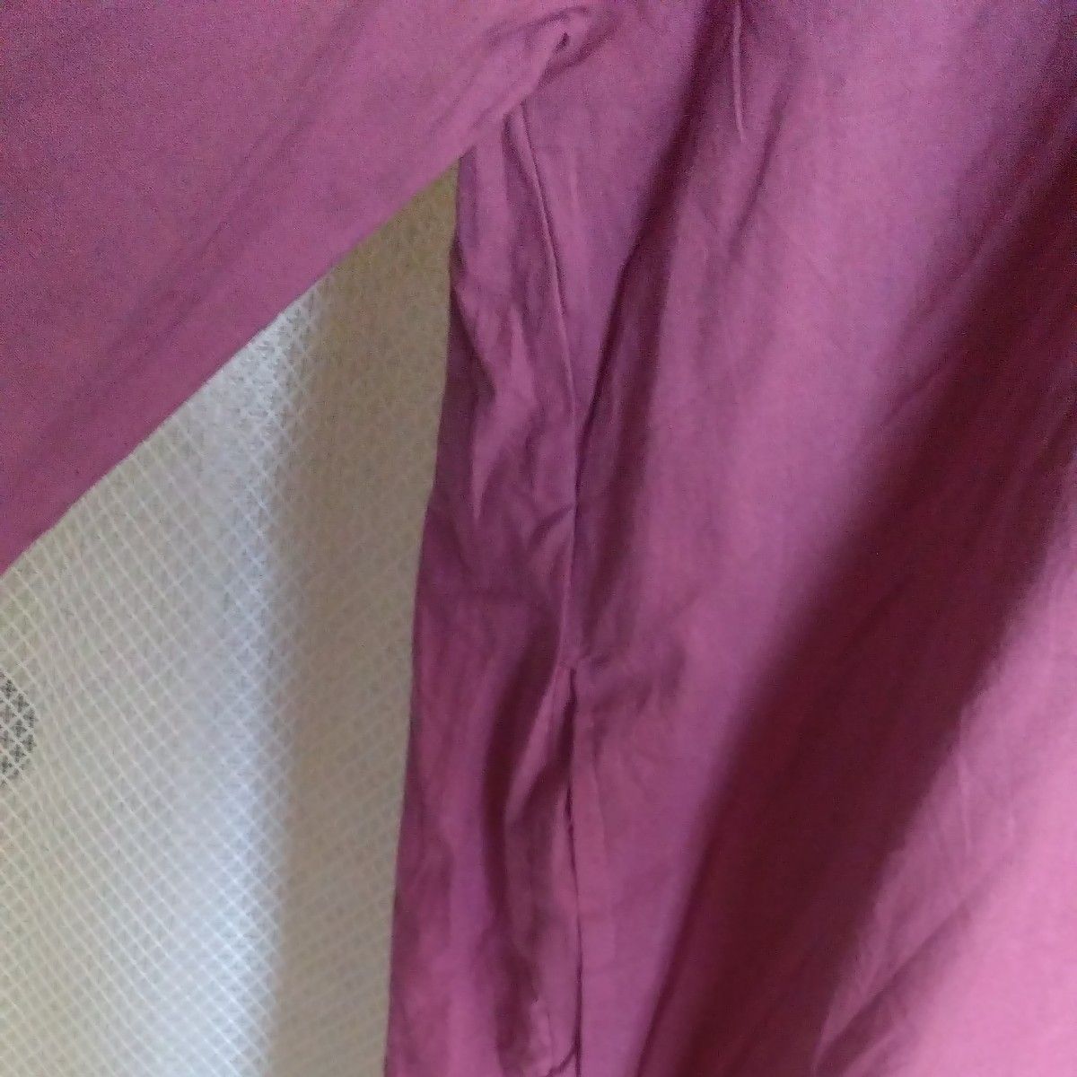 fillil コットンワンピース ピンク 綿100％ 新品未使用　大きいサイズ　ムラサキ　襟　ロングワンピース　ボタンワンピース