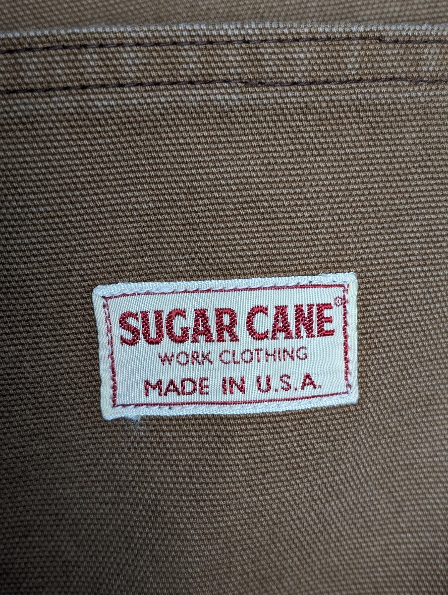 SUGAR CANE シュガーケーン SC40795 Made in U.S.A. DUCK WORK PANTS ブラウンダック Lサイズ_画像3