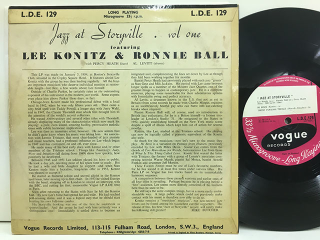 ■即決 Lee Konitz / Jazz at Storyville lde129 UKオリジナルMONO 2