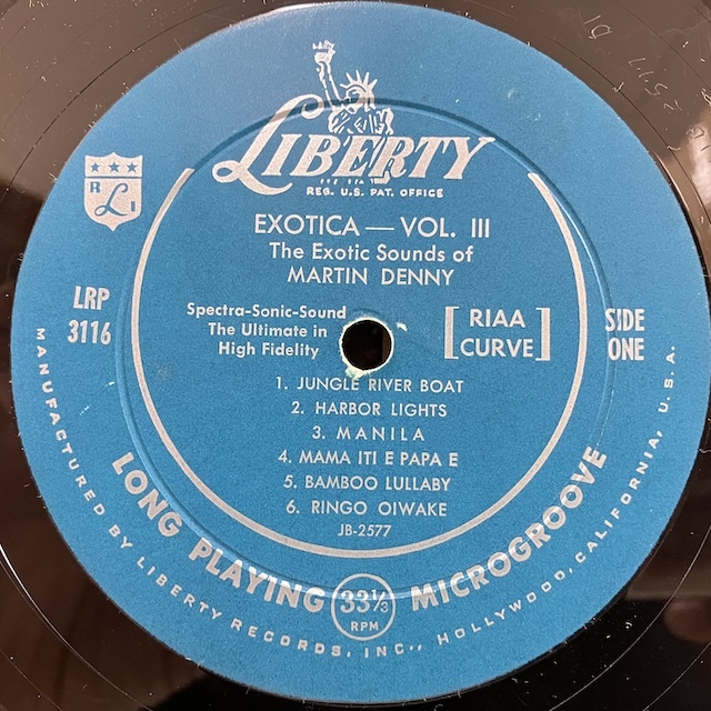 ■  блиц-цена EXOTICA Martin Denny / Exotica Vol. III LRP3116 j41102 ... оригинал  ,  бирюзовый Dg Mono 