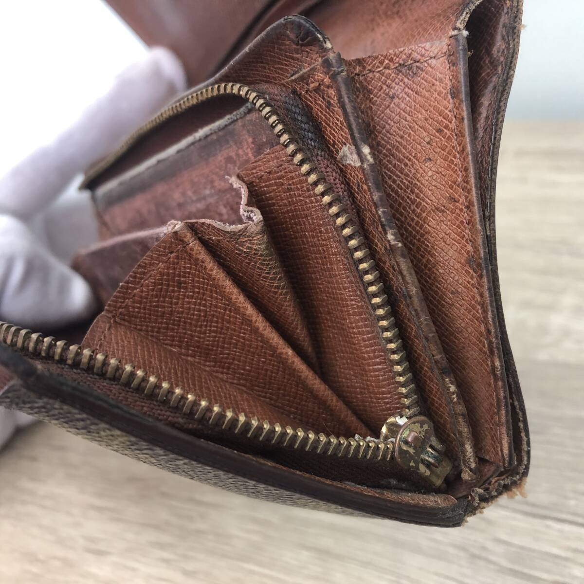 【500円スタート】LOUIS VUITTON ヴィトン ポルトモネ ビエトレゾール 二つ折り財布 M61730 モノグラム レターパックプラス発送_画像8