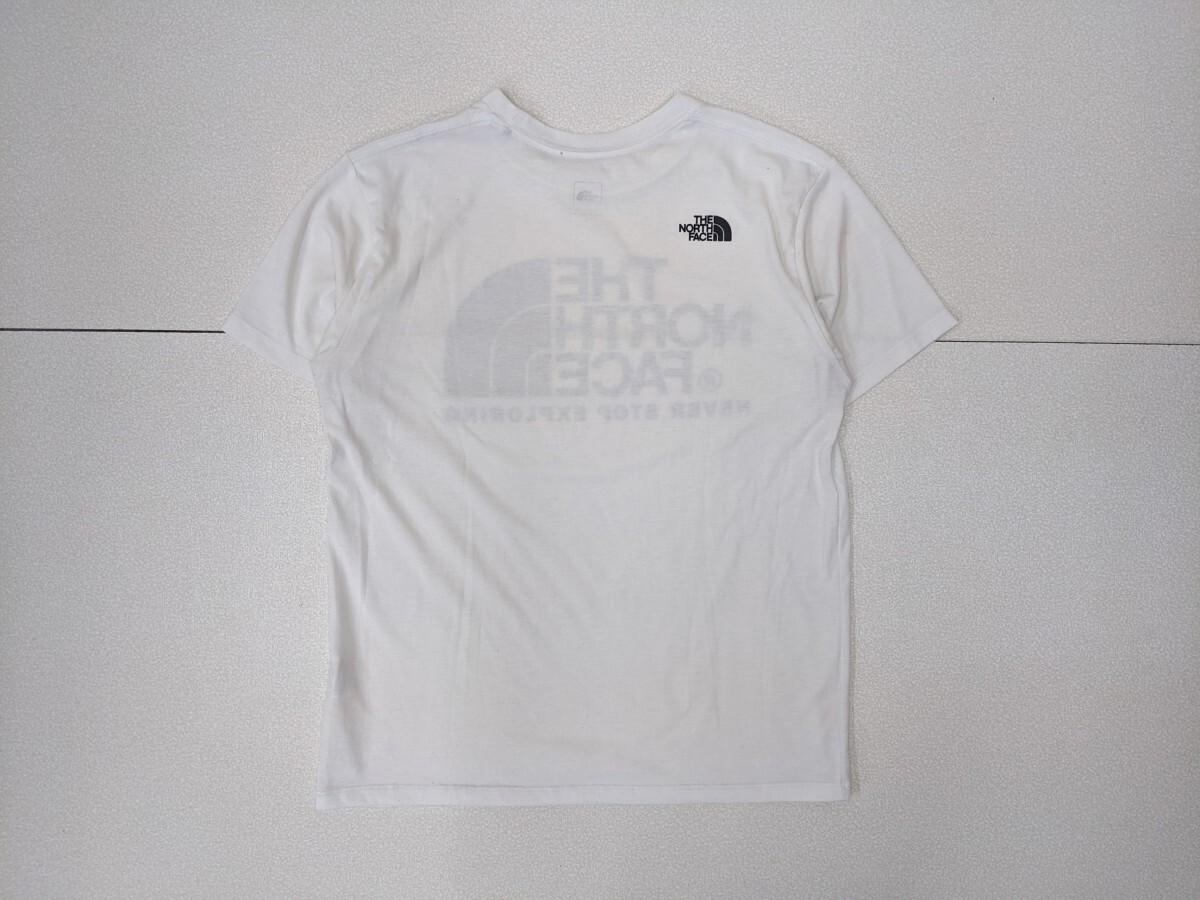 4．ノースフェイス NORTH FACE デカロゴ 半袖Tシャツ NT31504Z メンズM相当 白黒アウトドアx307_画像7
