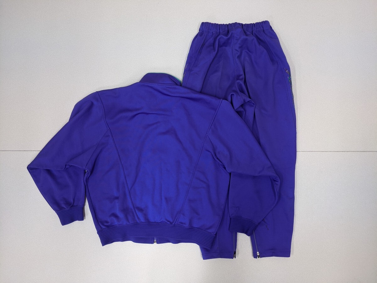 19．2点 レトロ ミズノ スーパースター MIZUNO レトロジャージ上下 トラックジャケット パンツ メンズL 紫緑 トレーニングウェアy410_画像2