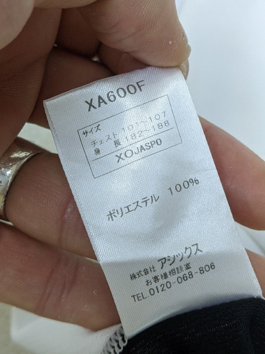 12．アシックス ASICS A77 速乾 半袖シャツ トレーニングウェア メンズXO 白黒赤 x203の画像7