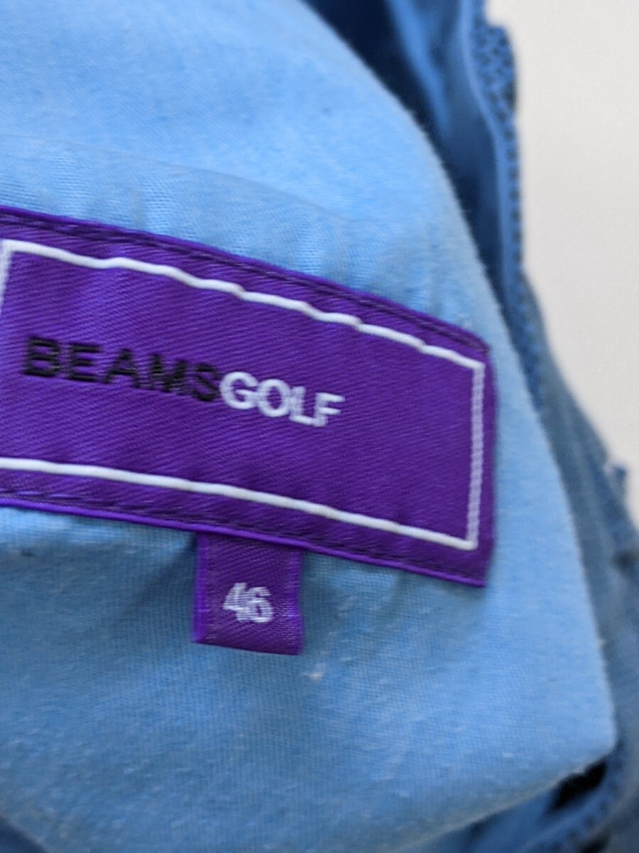 5．BEAMS GOLF ビームスゴルフ folgarolas 総柄 ストレッチ入り ゴルフパンツ サイズ46　青黒 y308_画像6