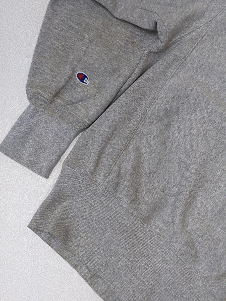 15．CHAMPION チャンピオン リバースウィーブ スウェットブルゾンジャケット メンズM グレーy306_画像5