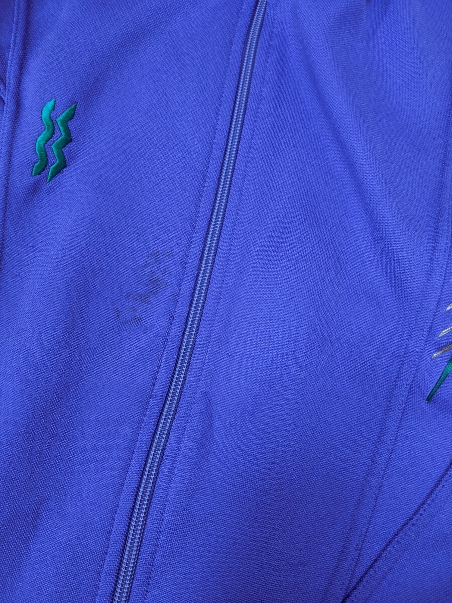 19．2点 レトロ ミズノ スーパースター MIZUNO レトロジャージ上下 トラックジャケット パンツ メンズL 紫緑 トレーニングウェアy410_画像10