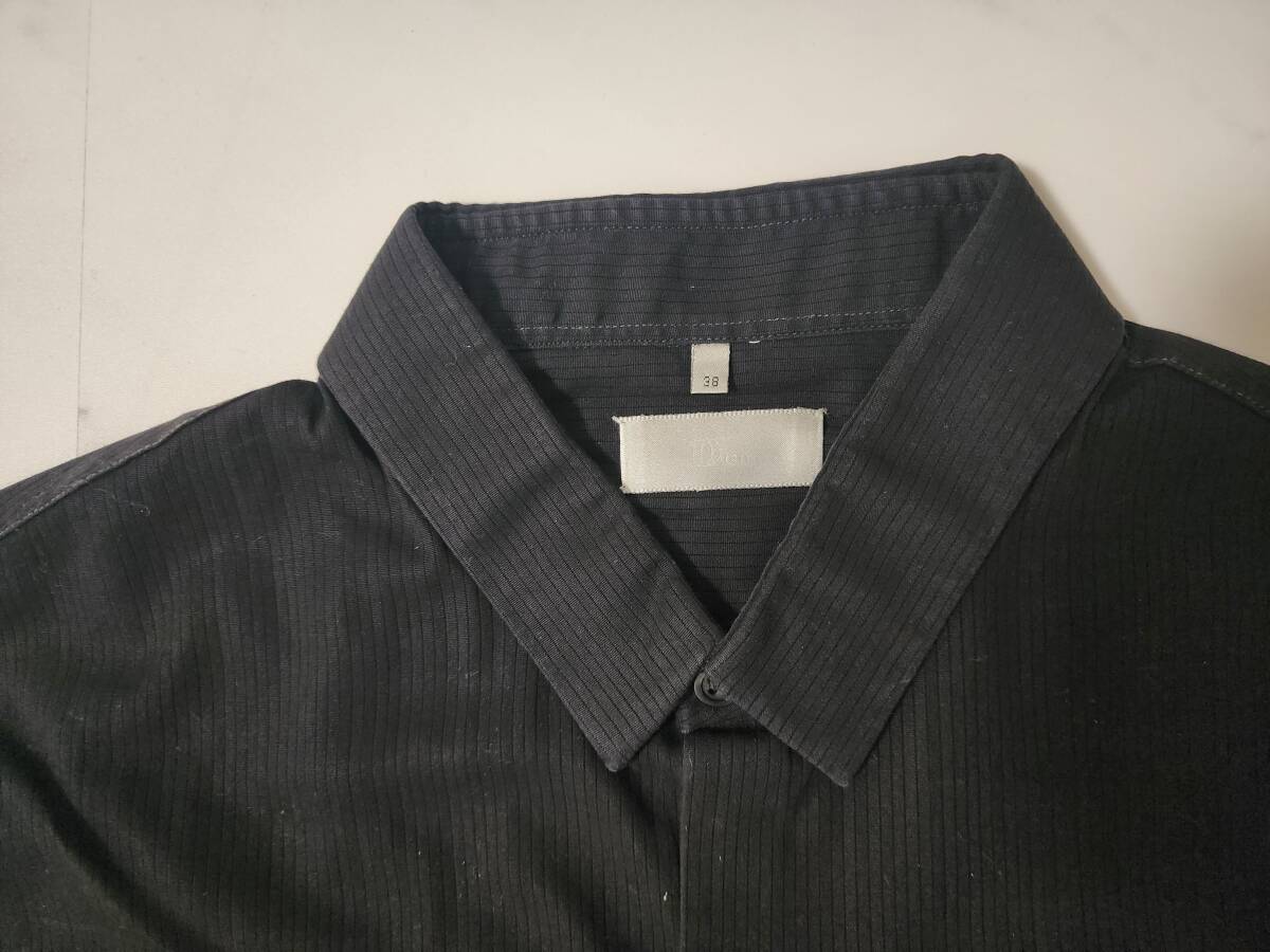 [ rare ]2001 year AW Eddie period Dior Homme see-through black shirt 38 / Dior Homme black men's Eddie abrasion man 