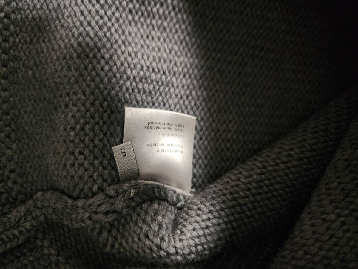 【レア】2003年AW ラスター期 ディオールオム コーティング加工 セーター ニット ナポレオン S / Dior Homme グレー 灰色 メンズ エディ期_画像5