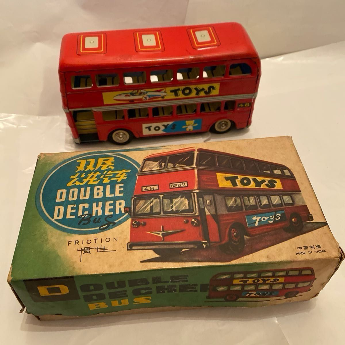 昭和レトロ 当時物 ブリキのおもちゃ ヴィンテージ TOYS バスミニカー ロンドンバス ミニカー おもちゃ アンティーク バス
