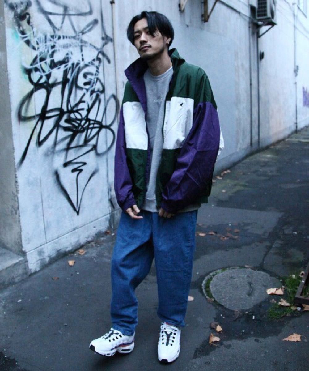 ZIP FIVE × KANGOL】コラボ 切替ナイロンビッグジャケット ZIP FIVE × KANGOL】コラボ 切替ナイロンビッグジャケット