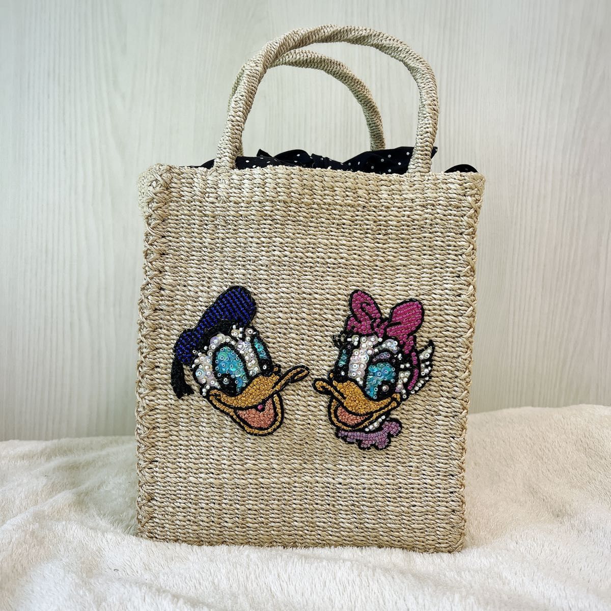 限定品】BEAMS BOY Disneyミッキーミニー45th別注かごバッグ 限定品】BEAMS BOY Disneyミッキーミニー45th別注かごバッグ