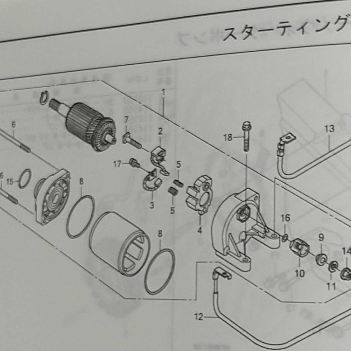 NC42 スーパーフォア400 セルモーターブラシ　31201-KPC-D51 31202-KPC-D51　ホンダ純正　カーボンブラシセット　新品　純正未使用品_画像3