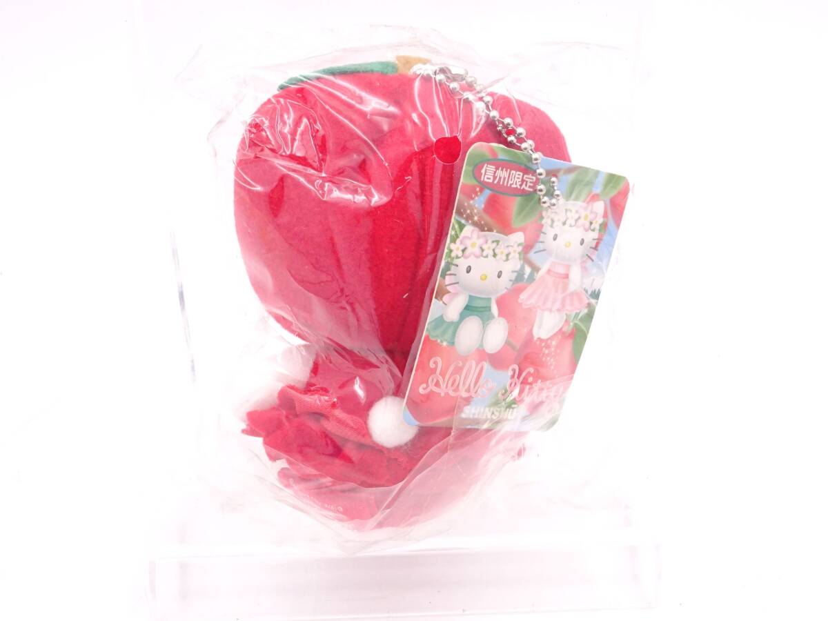 629[ unused tag attaching ] Hello Kitty Shinshu limitation apple apple ball chain mascot . present ground Sanrio is .-...