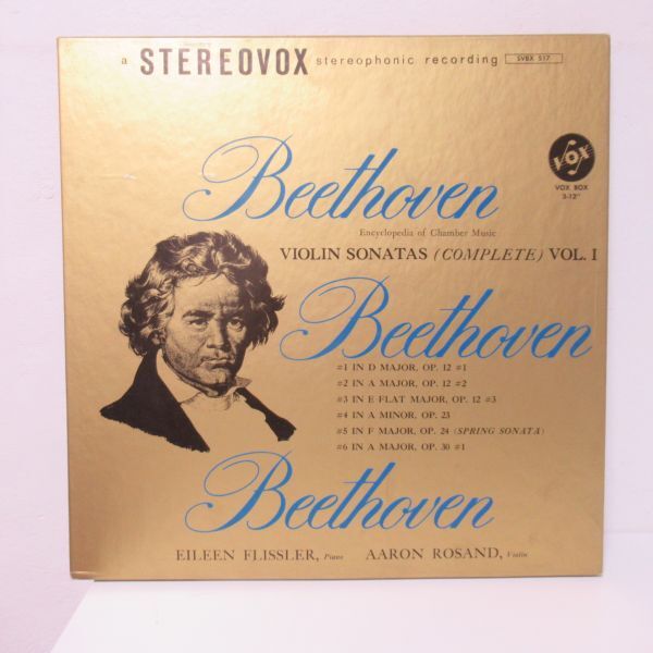 CLASSIC 3LP/BOXセット美盤/Beethoven, Aaron Rosand, Eileen Flissler/Violin Sonatas (Complete) Vol. I/Ｂ-12212_画像1