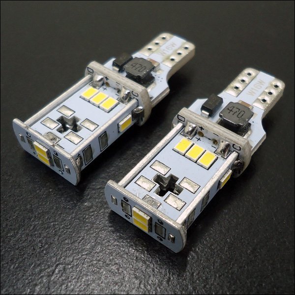 LEDバックランプ キャンセラー内蔵 T16 T15 12V 3020SMD 10連 白 2個セット (287) 送料無料/20ч_画像7