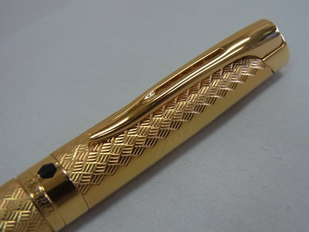 160502K61-0512K■ウォーターマン WATERMAN■337 M 万年筆 金色 ペン先18K-750／中古品_画像3