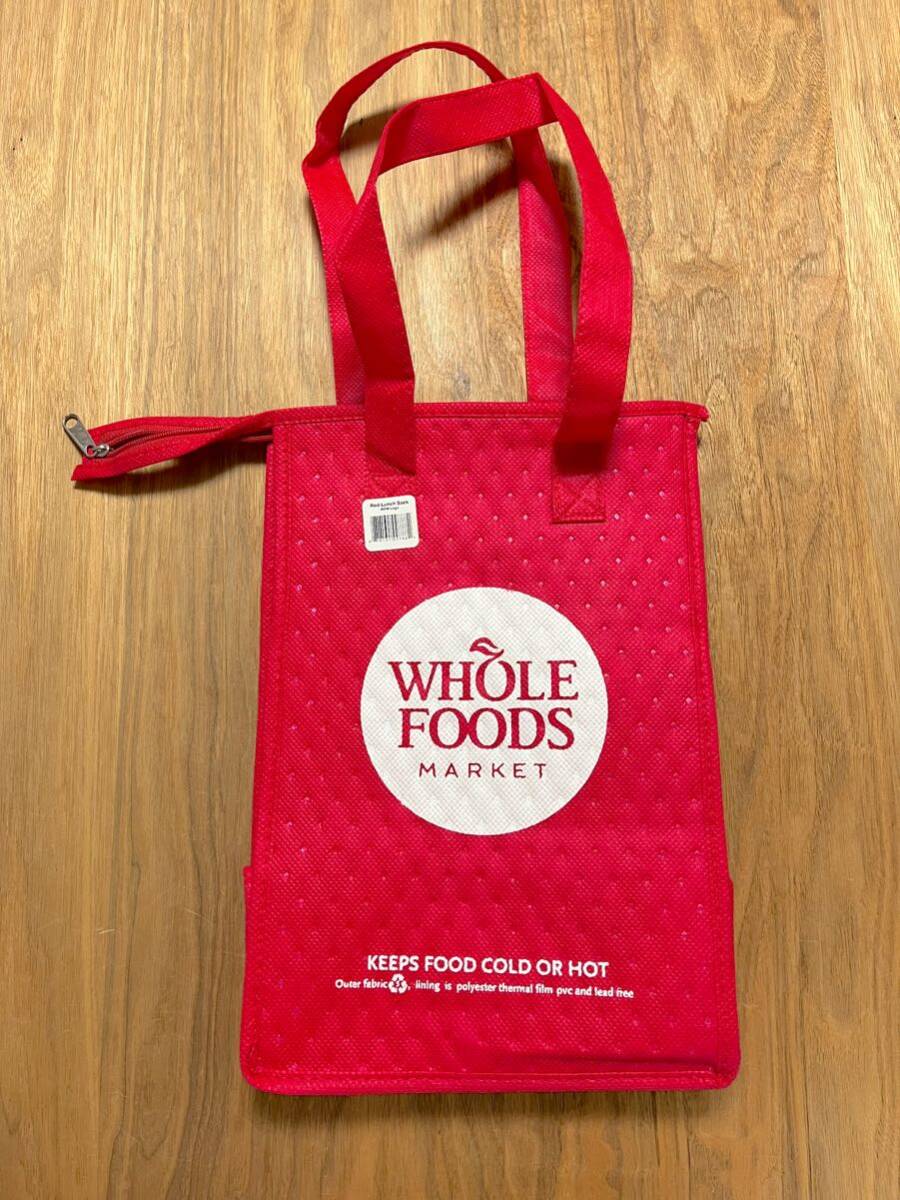 未使用◇WHOLE FOODS MARKET◇ホールフーズ◇保冷エコバッグ◇赤_画像4