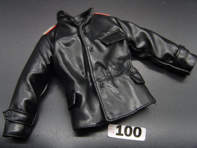 [ DR 100 ]1/6 doll parts :DRAGON made Germany army SS black leather manner jacket (WWII)[ long-term storage * junk treatment goods ]